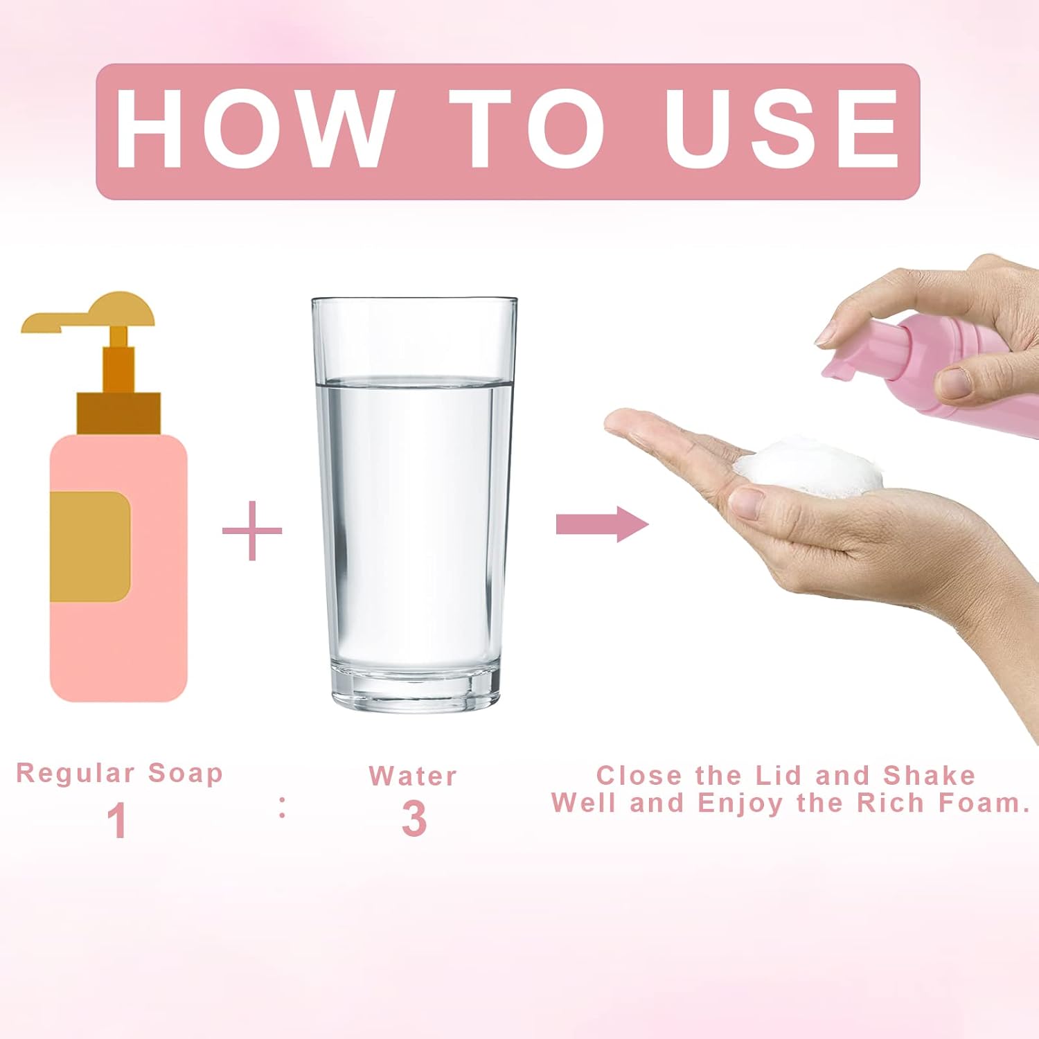 homicozy 40 Pcs Lash Shampoo Bottle Brushes Set, 10 Pcs Lash Shampoo Brushes, 10 Pcs Lash Brushes Tubes, 10 Pcs Eyelash Shampoo Dispensers, 10 Pcs Lash Aftercare Bag for Clients, Women,Girls (Pink)-GlimoraGlow