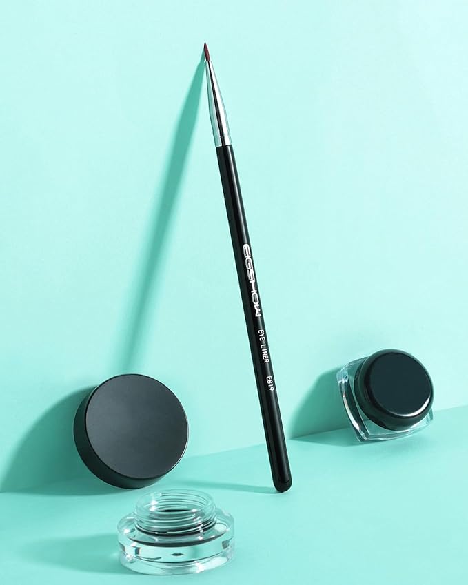 Eyeliner Brush Ultra Fine Point Premium Gel Eyeliner Brush Nylon Bristles Professional Makeup Tools for Lquid Powder And Paste Black (E819)-GlimoraGlow