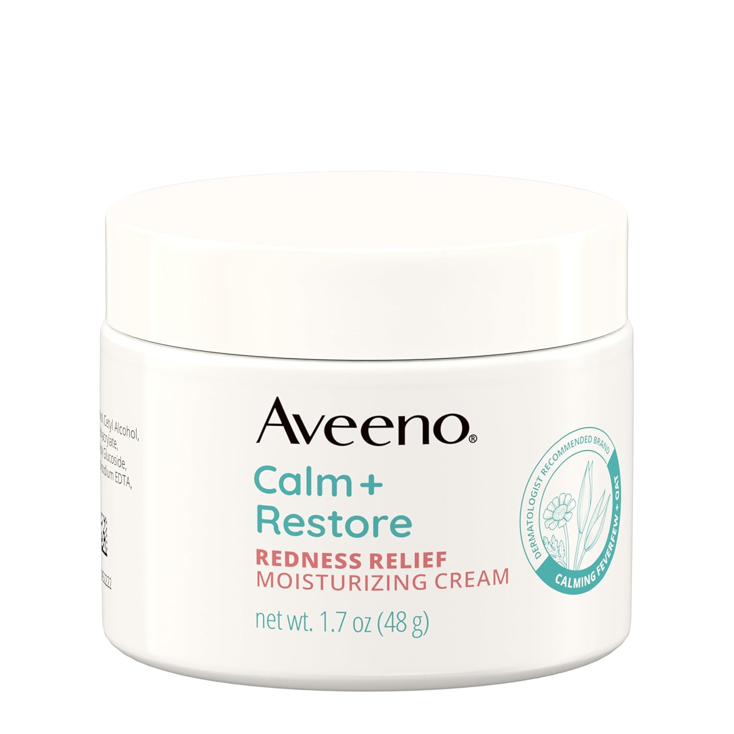 Aveeno Calm + Restore Facial Moisturizer Face Cream for Redness Relief, Non-Comedogenic, Ceramide & Vitamin B5, Hydrating for Dry, Sensitive Skin, Hypoallergenic, Fragrance-Free, 1.7 oz-GlimoraGlow