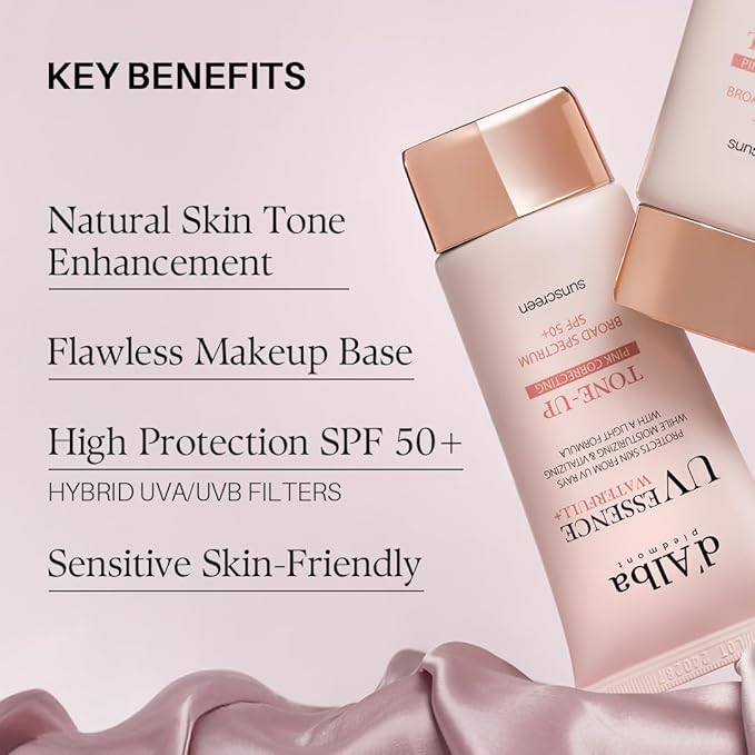 d'alba Piedmont Waterfull Tone-Up Sunscreen Serum BROAD SPECTRUM SPF 50 + Korean Sunscreen for Face, All Skin Tones, Sweat Proof Formula (1.69 fl.oz.)-GlimoraGlow