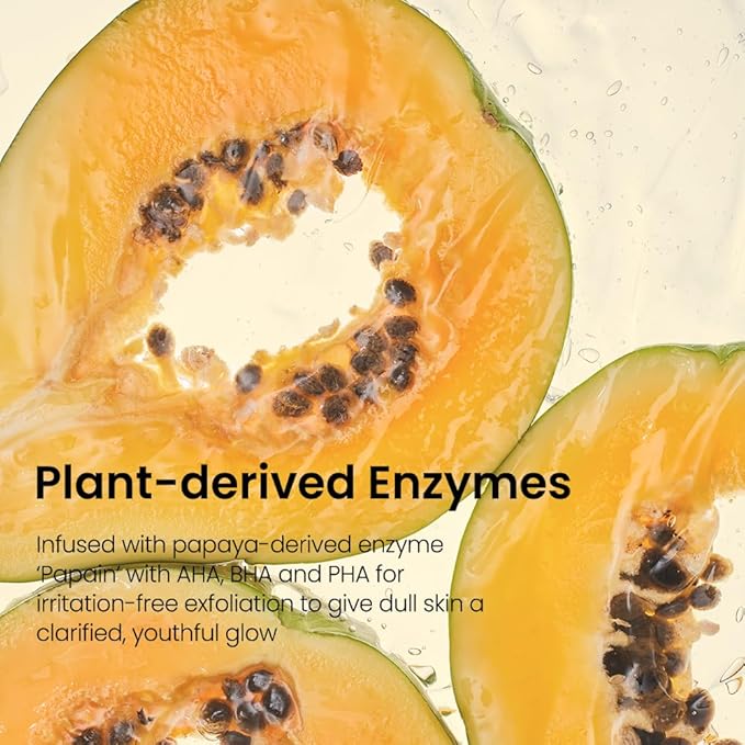 Wormwood Enzyme Cleansing Pack – Korean Powder Face Cleanser & Exfoliant with Papaya Enzyme, AHA BHA PHA, Low pH, Clears Acne & Pores, Smooths Texture, for All Skin Types, 2.82 oz.-GlimoraGlow