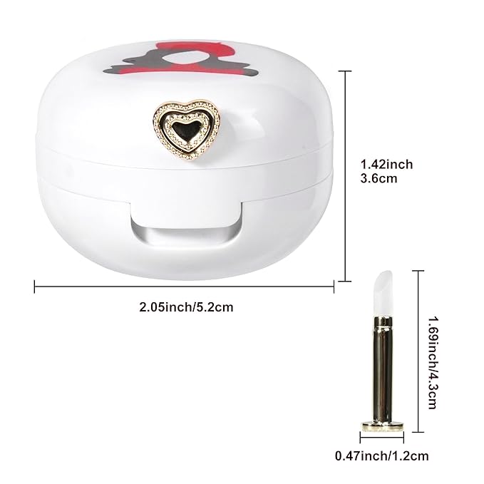 2 Pack Lip Balm Containers,Plastic Portable Empty Lip Balm Container with Mirror and Silicone Lip,Empty Lipstick Dispenser Box for Travel,Home-GlimoraGlow