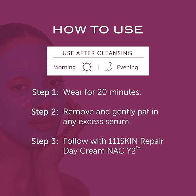 111SKIN Celestial Black Diamond Lifting and Firming Treatment Mask - Anti-Aging - Tone, Tighten, Retexturize Complexion - Fragrance Free - Set of 5 (2.5 oz each) - Face Mask-GlimoraGlow