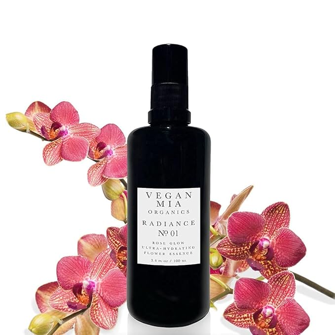 Organics - Radiance, Ultra-Hydrating Rose Water Spray for Face and Neck, Face Mist with Organic Rose Flower Essence, Facial Mist for All Skin Types, Hydrates Dry and Dull Skin, 3.4 fl oz-GlimoraGlow