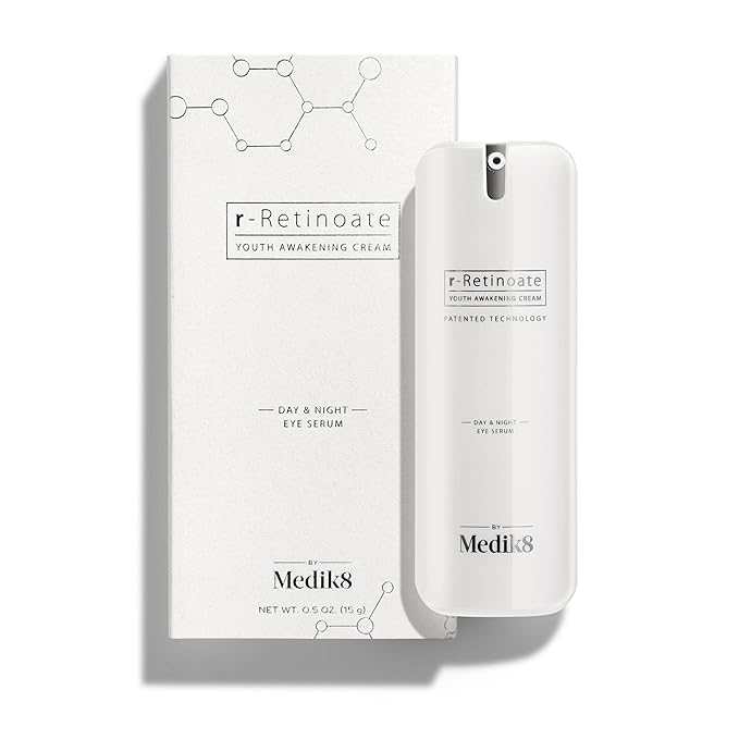 Medik8 R-Retinoate Day & Night Eye Serum - Hydrating, Healing, Skin Plumping Vitamin A - Reduces Fine Lines, Wrinkles, Dark Circles, and Other Signs of Aging - Smoothing Under Eye Radiance - 0.5 oz-GlimoraGlow