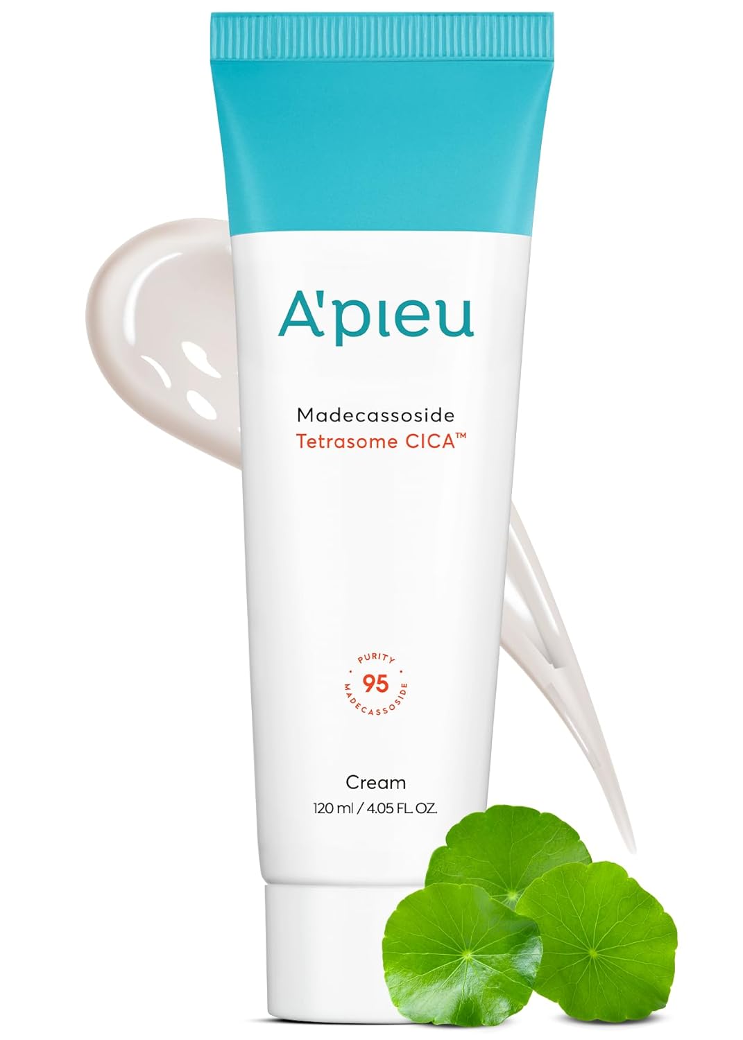A'PIEU MADECASSOSIDE TETRASOME CICA CREAM 4.06 Fl oz / 120ml - Upgraded Absorption, Enhanced Skin Barrier, Calming Effects - Centella Asiatica, Asiaticoside, Asiatic Acid-GlimoraGlow
