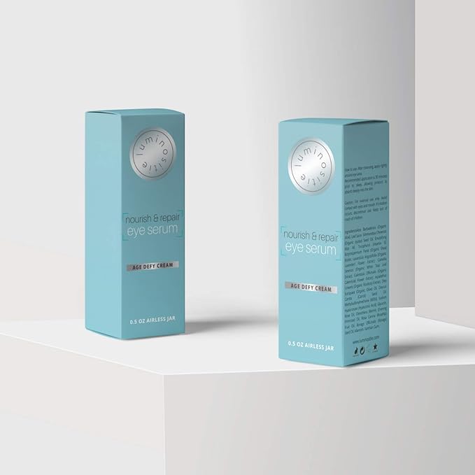 Under Eye Brightener Serum for Puffy Eyes & Dark Circles - Hydrating, Anti Aging, Under Eye Serum - Fast Absorption & Lightweight Finish-GlimoraGlow