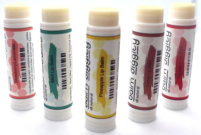 It's The Balm Diggity Beeswax All Natural, Moisturizing, And Nourishing Lip Balm, Made With Only 5 Ingredients, 1 tube, 0.15 ounces (5-PACK)-GlimoraGlow