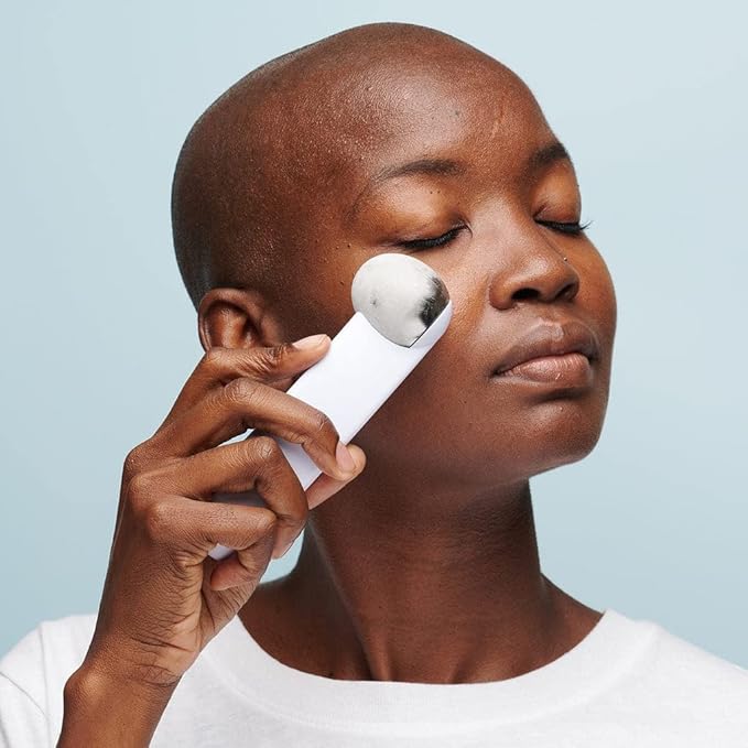 StackedSkincare Ice Roller for Face and Eyes - Stainless Steel Facial Ice Roller for Puffiness, Undereye Bags, Redness, Skin Cooling, and Lymphatic Drainage Massage - Face Roller for Women and Men-GlimoraGlow