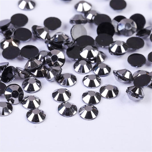 1500 Pieces SS16 4mm Flatback Rhinestones Clear Glass Round Gems Crystals for Nail Art DIY Crafts Clothes Shoes Bags （Mineral Gray）-GlimoraGlow