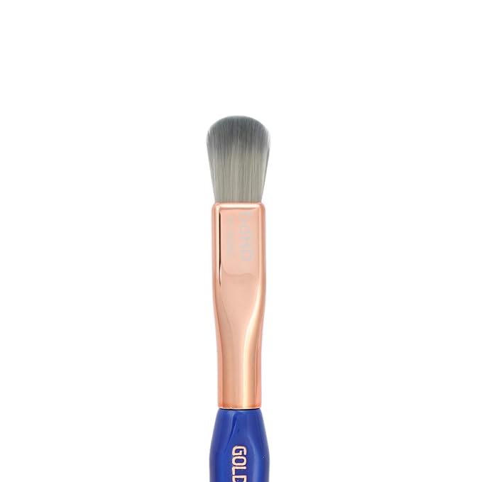 Bdellium Tools Professional Makeup Brush - Golden Triangle 792 Eye Double Dome Blender - With All Vegan and Soft Synthetic Fibers, For Effortless Application and Blending (Blue, 1pc)-GlimoraGlow