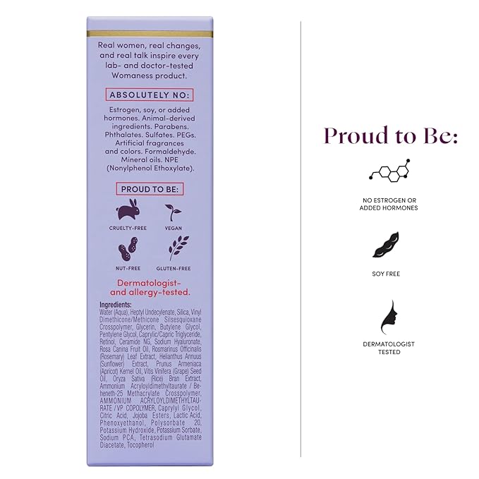 Womaness Plump It Up Retinol Serum – Roll-On Hydrating Face Serum for Women w/ Hyaluronic Acid & Collagen Boosting Retinol – Anti Aging for Fine Lines, Wrinkles & Smoothing Ceramide NG Skincare (30ml)-GlimoraGlow