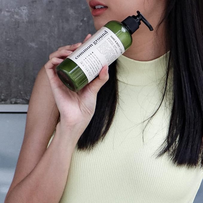 COMMON GROUND Natural Lotion Moisturizer - Paraben & Cruelty Free - Non Greasy, Vegan, Plant-Based, Avocado Oil - All, Men, Women, Eczema, Sensitive Skin (2 x 8.4 fl oz)-GlimoraGlow