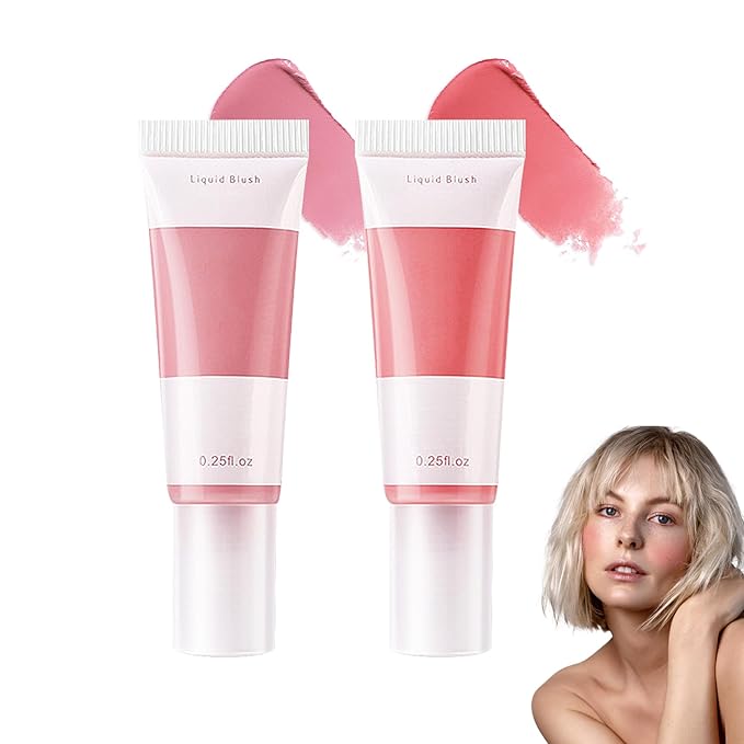 2 Colors Blush Stick,Multi-Use Cream Blush,Waterproofing Highly Pigmented Makeup Stick,Moisturizing Makeup Cream Set A8-GlimoraGlow