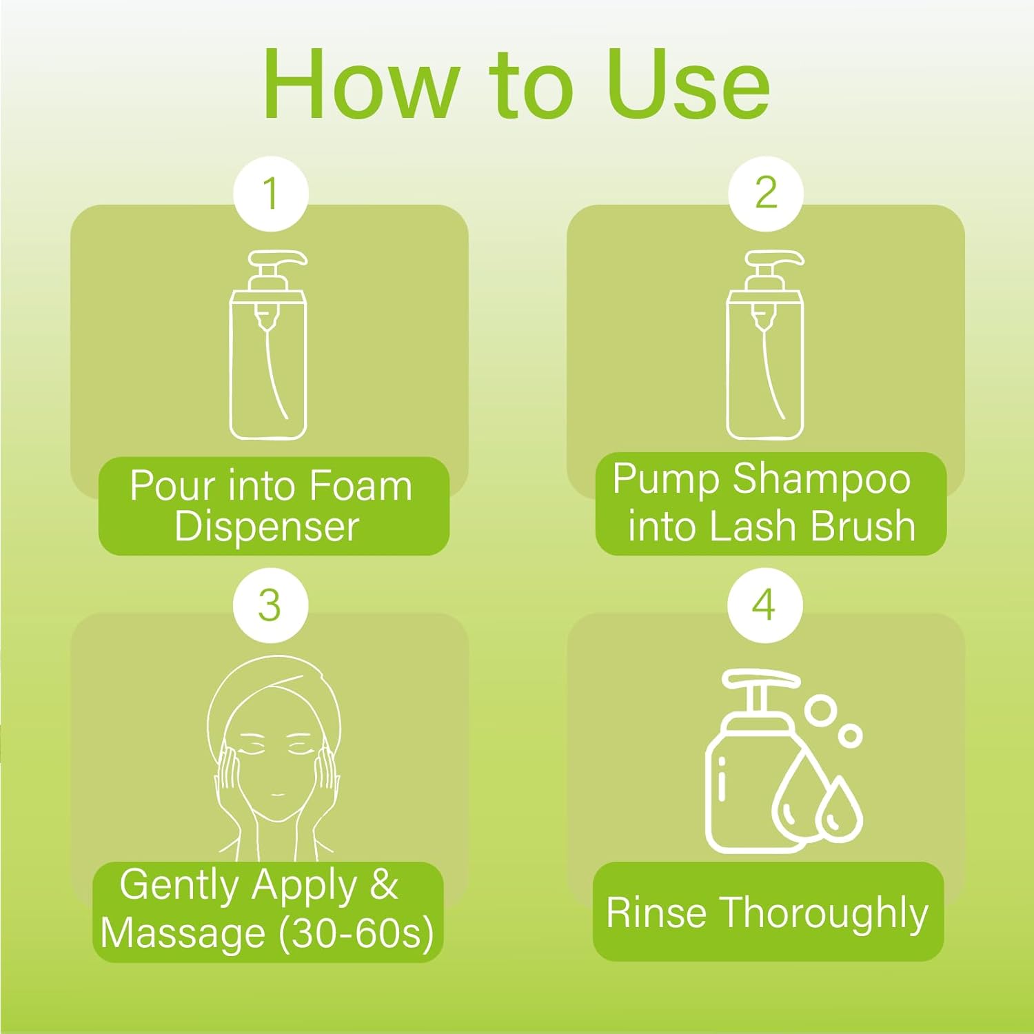 ISLA & FONTANE Lash Shampoo Bulk – Multi-Scent Series – 17 fl oz / 500ml | Gentle Eyelash Cleanser for Lash Extensions | Non-Irritating | Professional Lash Bath Foam For Salon And Home Use (Jasmine)-GlimoraGlow