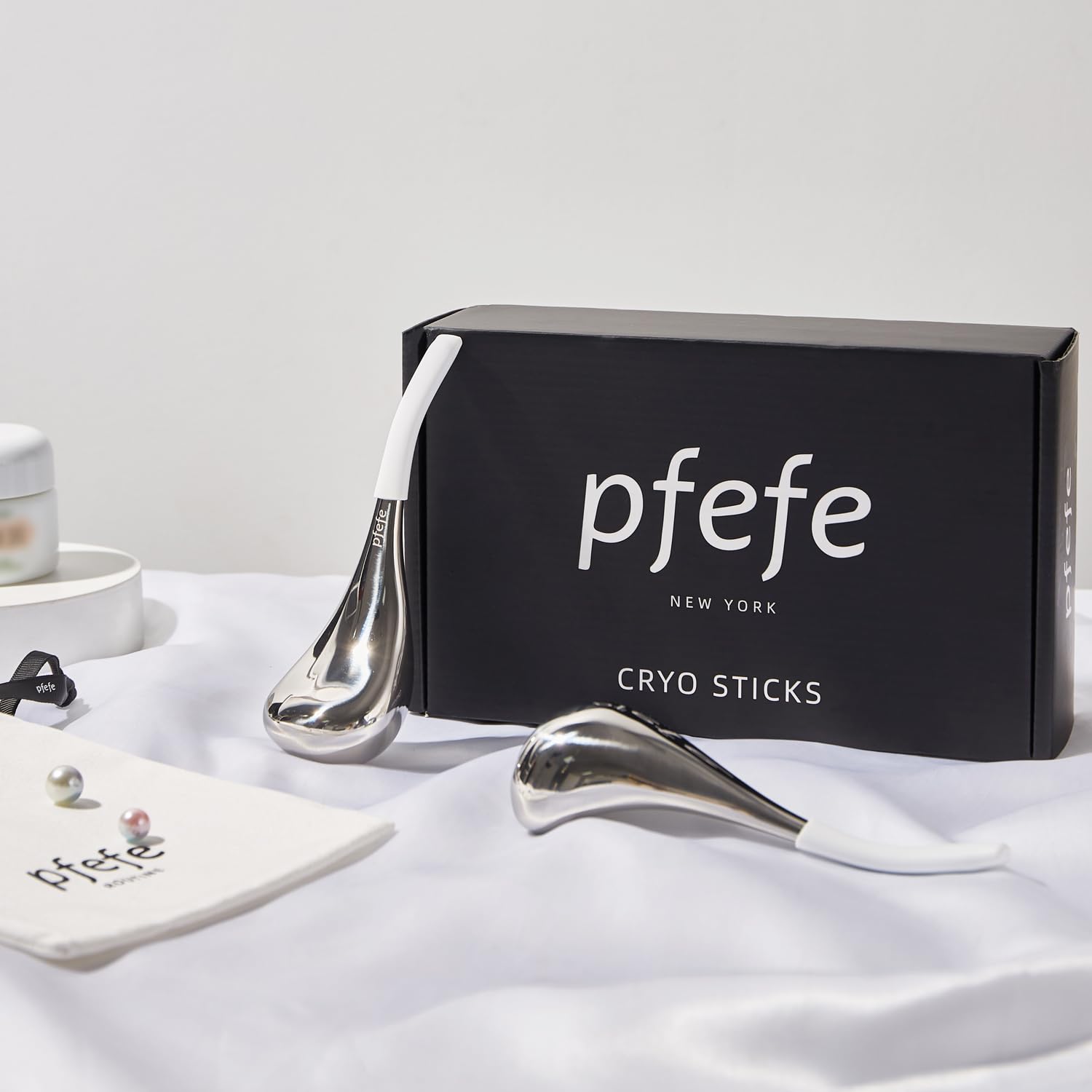 Cryo Sticks Facial Skin Care Ice Globes for Women Face Eyes, Stainless Steel Face Beauty Tools for Girls Ladies, Esthetician Supplies Cooling Spa Globes with Storage Case-GlimoraGlow