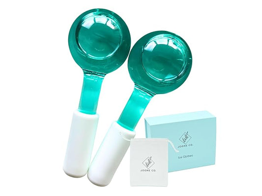 Ice Globes for Face - 2 Pack Cryo Globes for Face, Neck, & Eyes - Skin Care Tools for Dark Circles, Wrinkles, & Collagen Production - Facial Globes for Daily Beauty Routines-GlimoraGlow