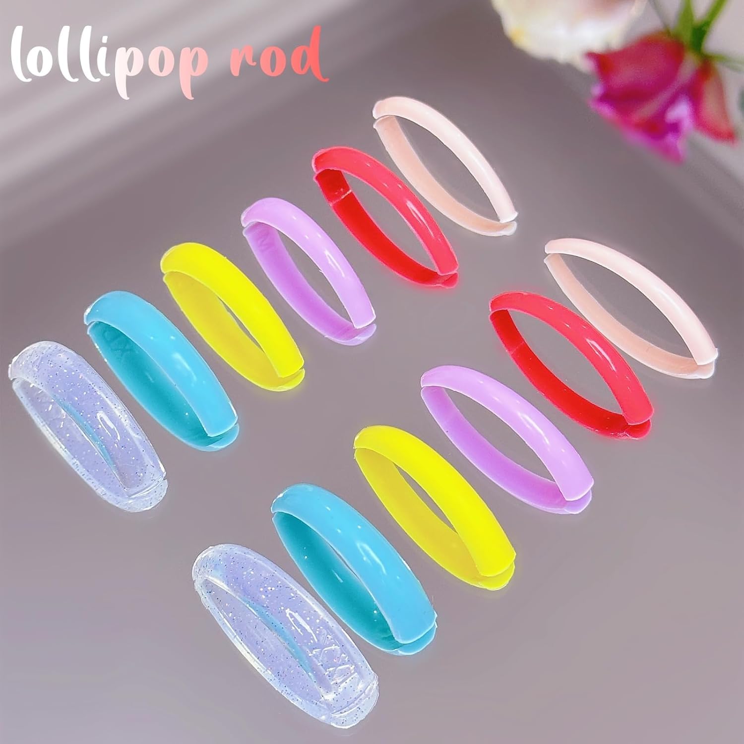 Eyelash Perm Pads Lash Lift Rods Lollipop Eyelash Perm Silicone Pads 6 Sizes Reusable Soft Lash Lift Pads Shield for Different Length Eyelashes Perfect Lifting (colorful)-GlimoraGlow