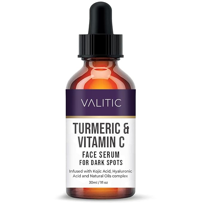 VALITIC Vitamin C Serum - Anti Aging and Dark Spot Remover for Face, Skin Care with Hyaluronic Acid, Collagen, Kojic Acid, Turmeric Oil - Brightening Face Serum 1 fl oz-GlimoraGlow
