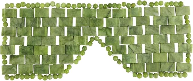 Jade Eye Mask Natural Green Jade Facial Maks for Relive Eliminate Puffiness-GlimoraGlow