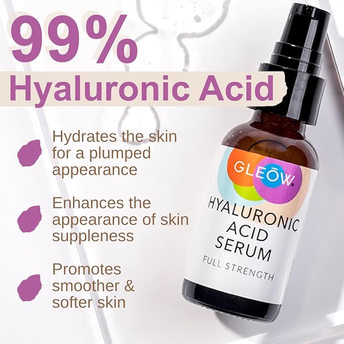 New 2024 Pure Hyaluronic Acid Serum for Face - Hydrating Serum for Women - Hyaluronic Acid Pure Face Serum for Women - Face Serum for Dry Skin with Dark Spots 2oz-GlimoraGlow