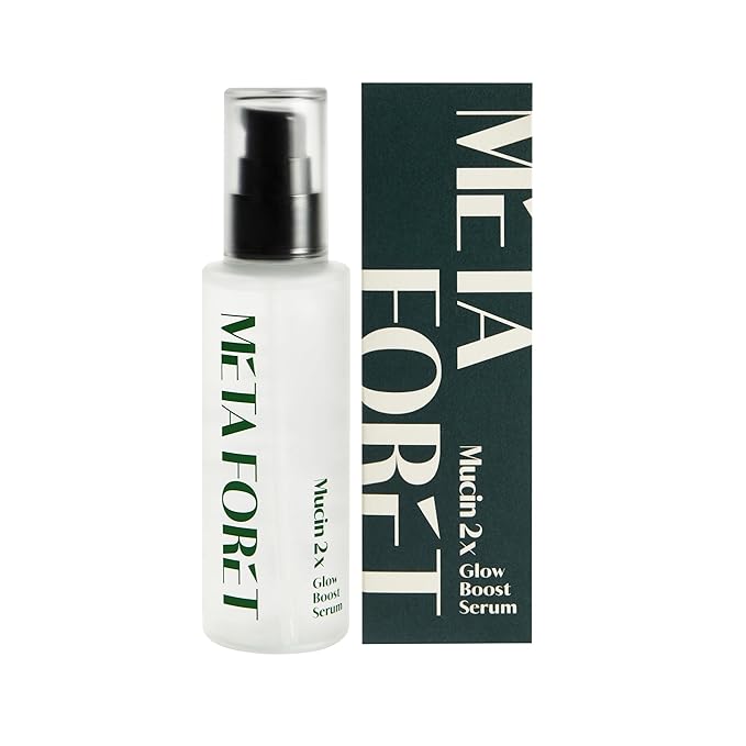 METAFORET Vegan Mucin 2x Glow Boost Serum 3.38oz 100ml / Day and Night Face Moisturizer for Dry, Sensitive, Acne Prone Skin, Dark Spot, Hydrating, Nourishing, Anti Aging, No More Snail Mucin-GlimoraGlow