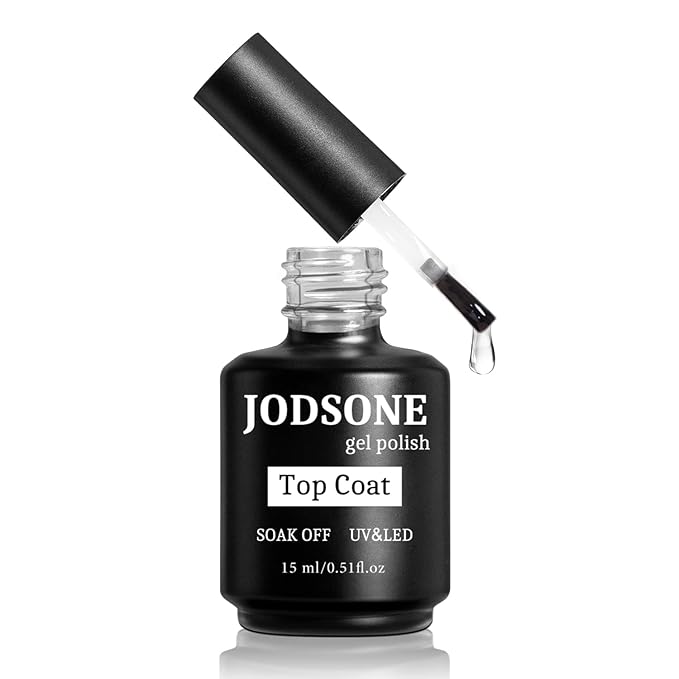 JODSONE 15ML Top Coat Gel Polish High Gloss Shine Finish Long Lasting Gel Nail Polish Professional Manicure Home DIY No Wipe-GlimoraGlow