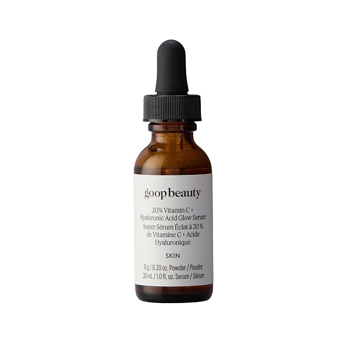 goop Beauty 20% Vitamin C + Hyaluronic Acid Serum | Improves Tone, Texture, & Hydration | L-ascorbic Acid and Hyaluronic Acid | Paraben and Silicone Free | 1 fl oz-GlimoraGlow