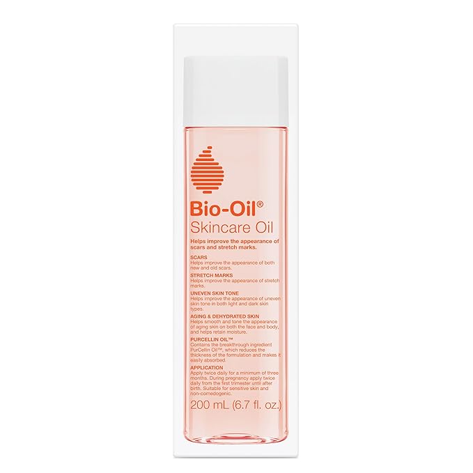Bio-Oil Skincare Body Oil Serum, Face and Body Moisturizer with Vitamin E & A, for Scars, Stretch Marks, Sensitive Skin, All Skin Types, Dermatologist Recommended, Non-Comedogenic, 6.7 Oz-GlimoraGlow