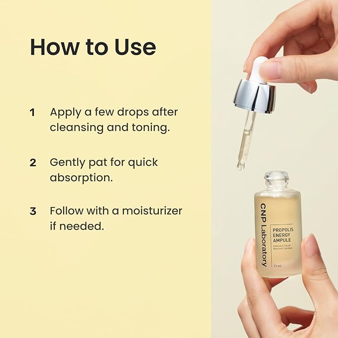 CNP Honey Glow Serum - Hyaluronic Acid & Propolis for Hydrating, Anti-Aging, Centella Soothing Serum, for Sensitive Skin, Korean Skin Care (1.18 fl. oz)-GlimoraGlow