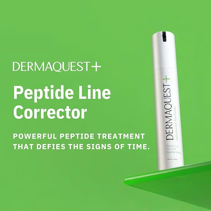 DermaQuest+ NEW Peptide Line Corrector Face Serum (1oz)-GlimoraGlow