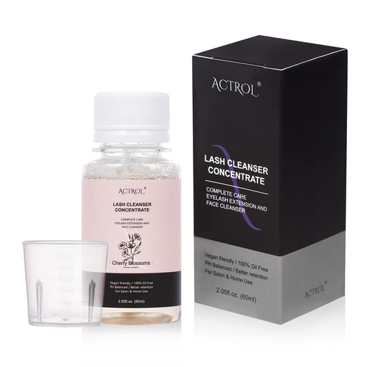 Eyelash Cleanser Concentrate 60ml Cherry Blossom Professional Lash Shampoo Foaming Cleanser DIY Non-lrritating Wash for Extensions Lashes with Salon Home Care-Makes 12 Bottles-GlimoraGlow