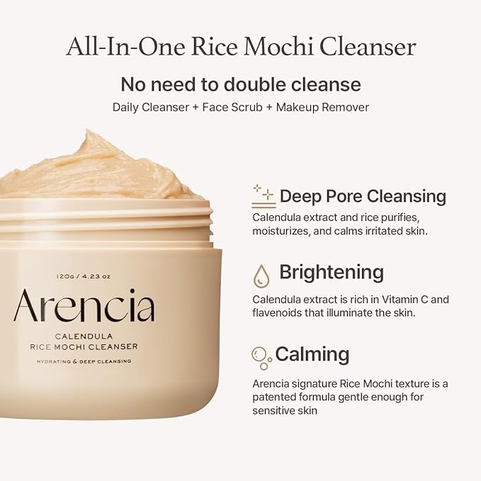 Calendula Rice Mochi Fresh Cleanser - Moisturizing, Brightening & Deep-Cleansing (4.23oz)-GlimoraGlow
