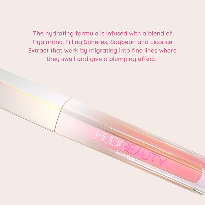 HUDA BEAUTY Silk Balm Hydrating and Nourishing Lip Balm Blush-GlimoraGlow