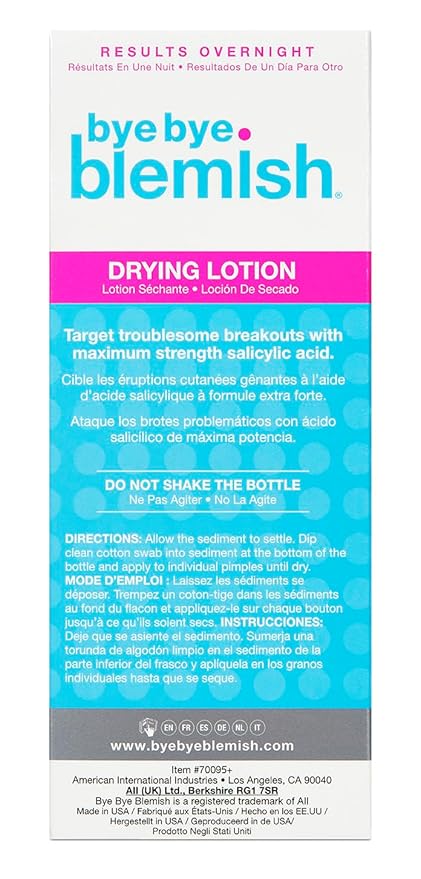 Bye Bye Blemish Acne Drying Lotion, Reduce Pimples Overnight 1oz, 1-Pack-GlimoraGlow