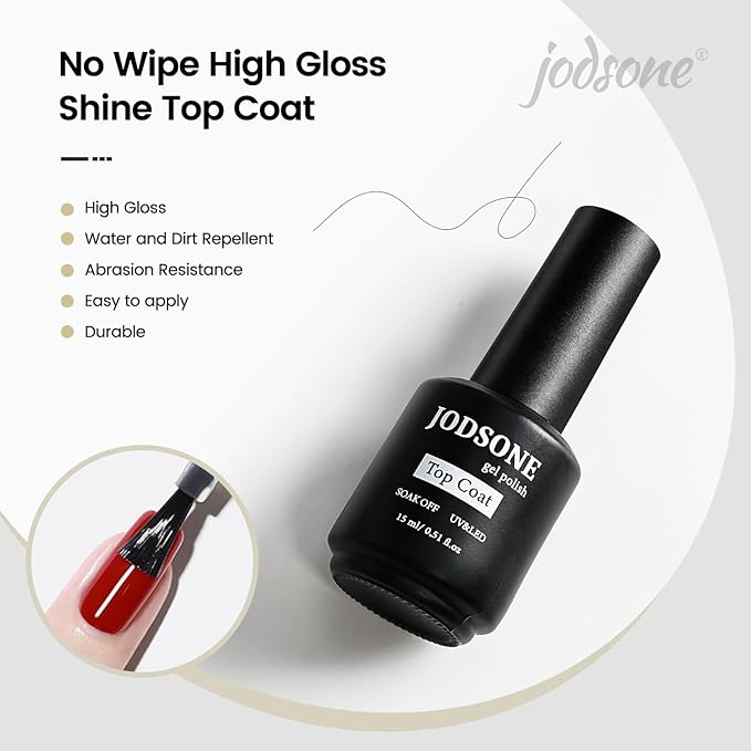JODSONE 15ml Nail Glue Gel for Nail Tips Long Lasting Extension Glue for Clear Nail Tips Base Coat Top Coat All Need Lamp Cured-GlimoraGlow