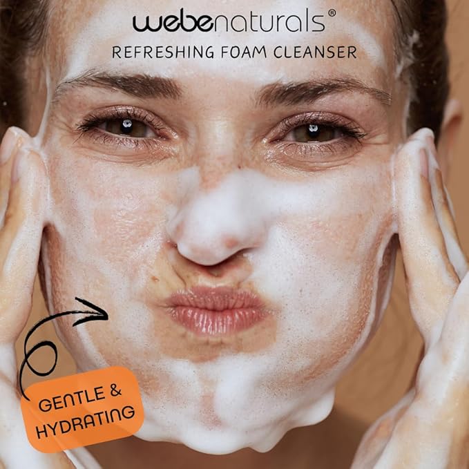 WEBE Refreshing Gentle Foam Cleanser | Snail Mucin, Hyaluronic Acid, N-Acetyl Glucosamine | Hydrating & Soothing Formula for Radiant, Moisturized Skin | Natural Skincare for all Skin Types-GlimoraGlow