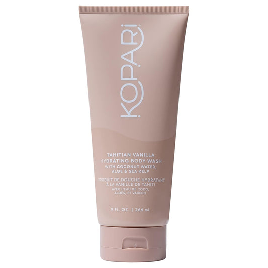 Tahitian Vanilla Hydrating Body Wash with Coconut Water, Aloe & Sea Kelp | Cleanses Without Stripping Moisture or Natural Oils | Infused with Notes of Warm Vanilla | Vegan and Cruelty-Free | 9.0 Oz-GlimoraGlow