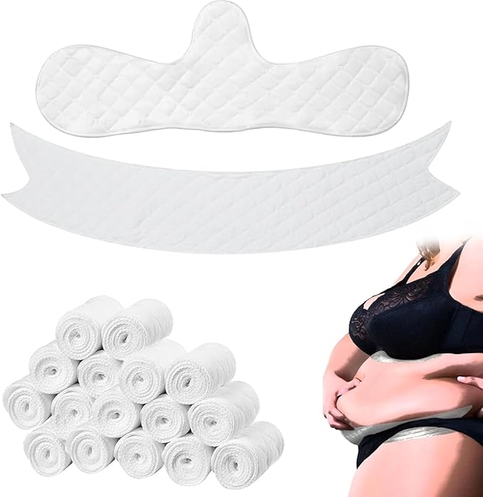 16 Pack Cotton Tummy Liners and Bra Liners Set for Sweat Rash Skin Folds Plus Size Women Sweating Supplies-GlimoraGlow