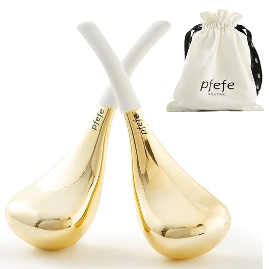 Cryo Sticks for Face, Ice Globes Cryo Globes for Facials, Esthetician Supplies Gifts, Unbreakable Stainless Steel Ice Roller Cooling Spa Balls with Storage Case-GlimoraGlow