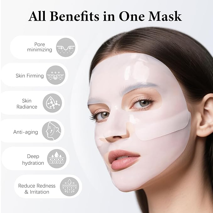 ISTON 4 Pack Collagen Face Mask, Collagen Real Deep Anti Wrinkle Lifting Mask | Firming,Pore Minimizing | Overnight Hydrating Face Masks Skincare for Glass Skin |TikTok Trend Items Skin Care-GlimoraGlow