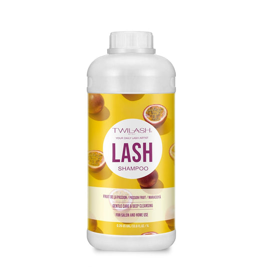Lash Shampoo Bulk, Eyelash Cleanser for Extensions 2 Liters, Dispenser Pump, Non-irritating or Burning Eyelid Foaming Cleanser for Professional Salon and Home Use (Passion Fruit-1L)-GlimoraGlow