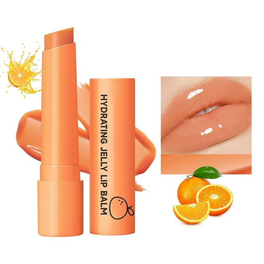 Hydrating Jelly Lipstick,Instantly Hydrating Lip Tint Tinted Moisturizing Lip Balm For Dry Lip,Conditioning & Nourishing Lip Care Moisturizer Fruit Lip Oil Non-sticky Lip Gloss(Tangerine)-GlimoraGlow