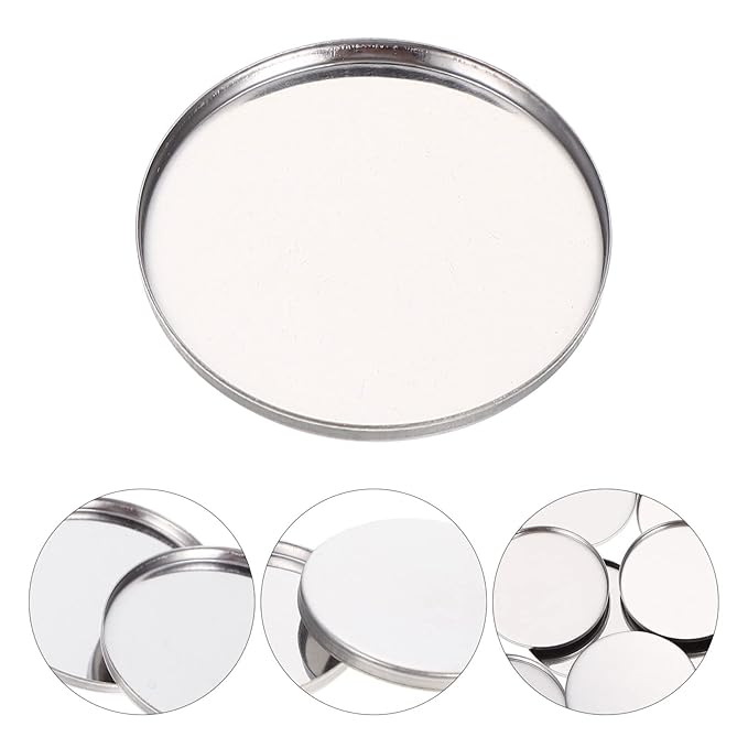 20pcs Metal Makeup Eyeshadow Jars Pan Palettes Tin Lipstick Foundation Single Holder Watercolor Eye Tray Steel Round Blush Pans Magnetic Cosmetic Plate Empty Pigment for-GlimoraGlow