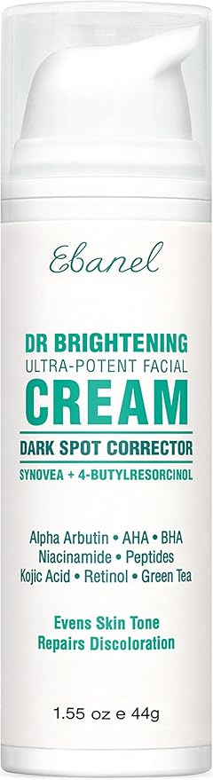 Ebanel Dark Spot Remover for Face & Body, Skin Brightening Cream with Synovea, Alpha Arbutin, Niacinamide, Kojic Acid, Dark Spot Corrector for Hyperpigmentation, Discoloration, Melasma, and Age Spots-GlimoraGlow