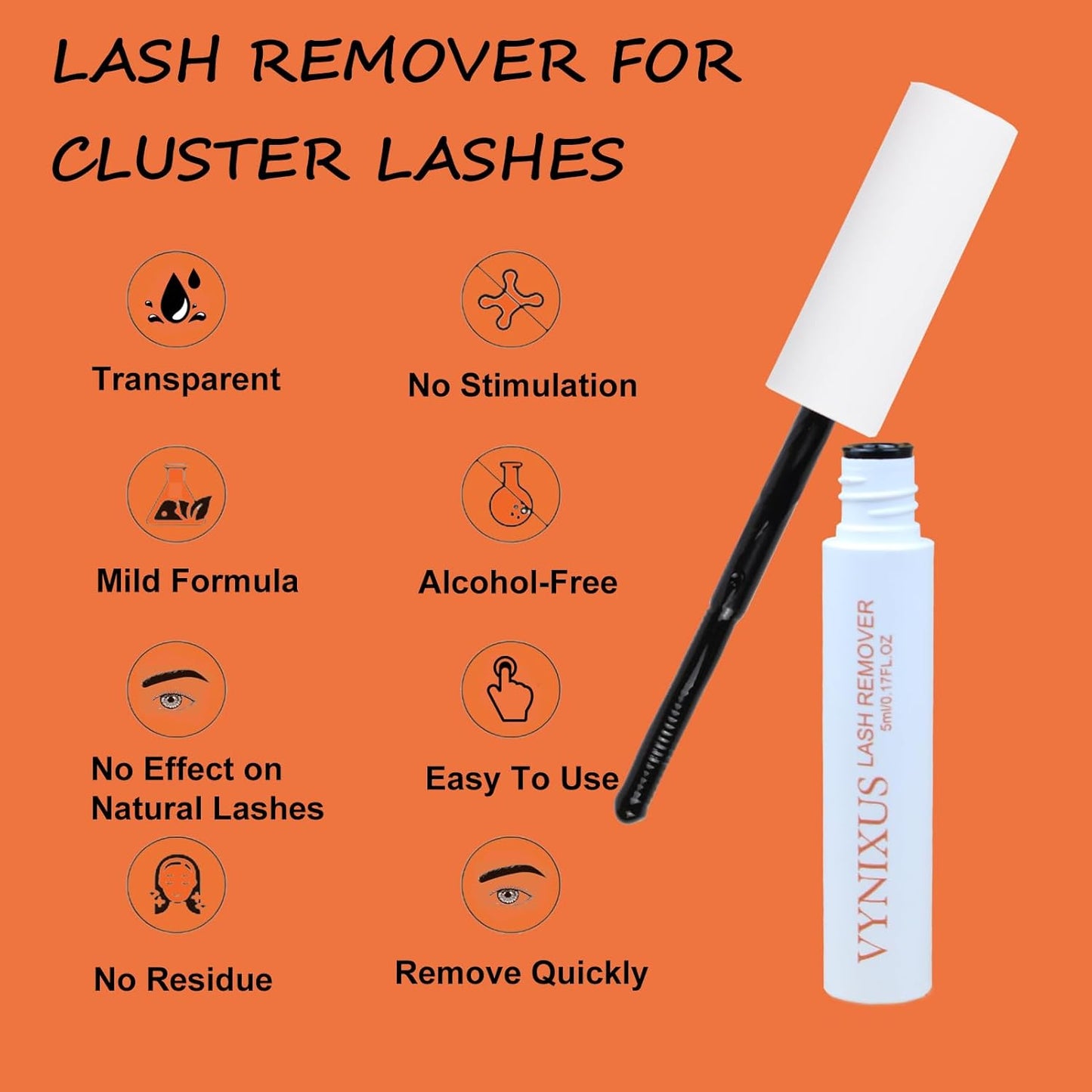 Lash Bond and Seal Waterproof 3-IN-1 Lash Remover for Lash Extensions Lash Glue for Eyelash Clusters DIY Eyelash Extension Remover Lash Cluster Glue Kit Eyelash Remover 15ml (Black)-GlimoraGlow
