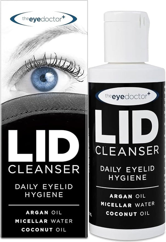 The Eye Doctor Lid Cleanser – Eyelid Cleanser to Remove Debris and Make Up from Eyelids – Suitable for Sensitive Eyes – Contains Argan Oil Coconut Oil and Micellar Water 100ml-GlimoraGlow