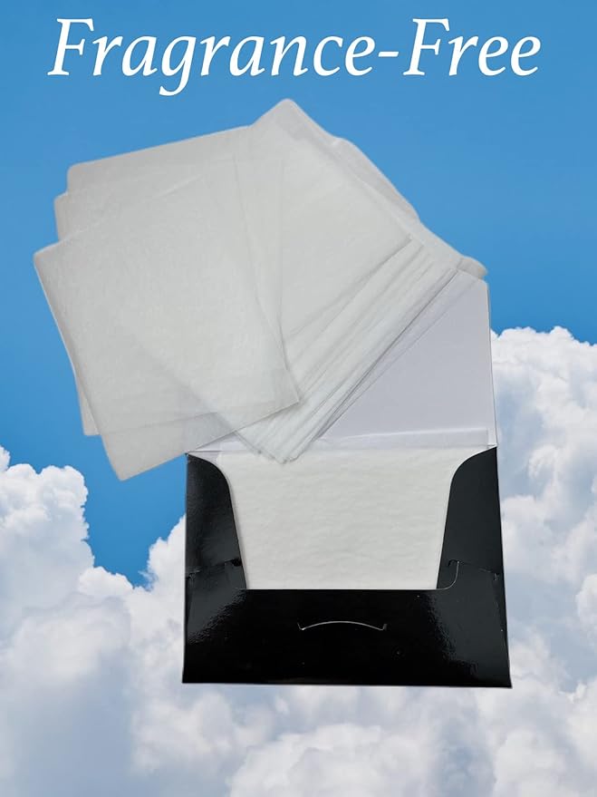 2 Pks FRAGRANCE-FREE Unscented Natural Abaca Blotting Paper - 100 Oil Blotting Sheets - Makeup Friendly UNISEX Oily Skin Shine Blotter Photography Zoom Meetings Travel Gym School - MADE IN TAIWAN-GlimoraGlow