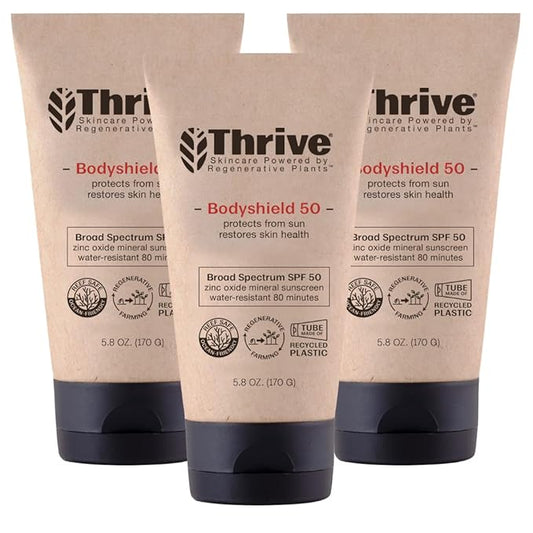 Thrive Natural Care Reef Safe Sunscreen SPF50 - Hawaii 104 Reef Act Compliant - Mineral Sunscreen Non-Nano Zinc Oxide - Vegan, (5.8 Oz (Pack of 3))-GlimoraGlow