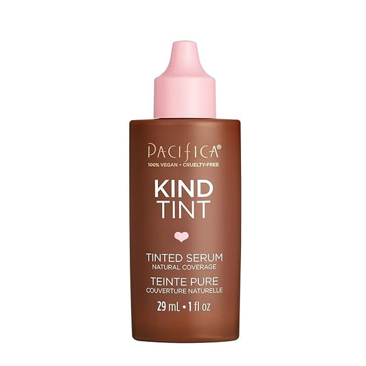 Pacifica Beauty Kind Tint Tinted Serum, Skincare, Vegan Collagen, Hyaluronic Acid, Vitamin C, Niacinamide, Caffeine, Hydrating, Lightweight Foundation, Natural Dewy Skin, Shade 02, 1 fl oz (1 Count)-GlimoraGlow